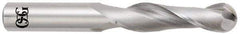 OSG - 7/16" Diam, 2" LOC, 2 Flute Solid Carbide Ball End Mill - Uncoated, Single End, 4" OAL, 7/16" Shank Diam, Spiral Flute - Apex Tool & Supply
