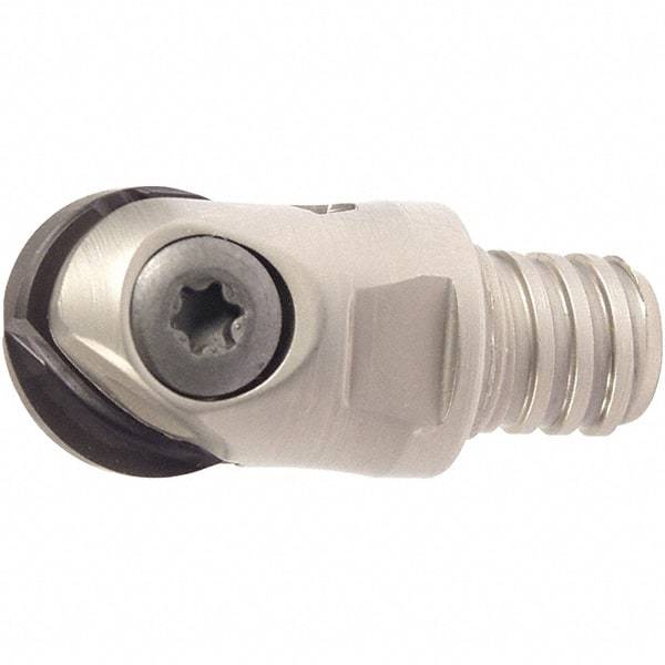 Iscar - 20mm Cut Diam, 48.8mm OAL, Indexable Ball Nose End Mill - 35mm Head Length, T12 Modular Connection, HCM-MM Toolholder, HBF-QF, HBR-QF, HCD-QF, HCR Insert - Apex Tool & Supply