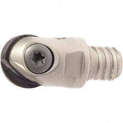 Iscar - 20mm Cut Diam, 48.8mm OAL, Indexable Ball Nose End Mill - 35mm Head Length, T12 Modular Connection, HCM-MM Toolholder, HBF-QF, HBR-QF, HCD-QF, HCR Insert - Apex Tool & Supply