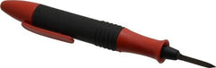 Shaviv - 2 Piece Hand Deburring Tool Set - C40 Blade, Plastic Handle, For Straight Edges, Hole Edges, Hole Back-Edges, Hole Inner Surfaces, Flat Surfaces - Apex Tool & Supply