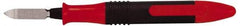 Shaviv - 2 Piece Hand Deburring Tool Set - C42 Blade, Plastic Handle, For Straight Edges, Hole Edges, Hole Back-Edges, Hole Inner Surfaces, Flat Surfaces - Apex Tool & Supply