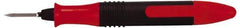 Shaviv - 2 Piece Hand Deburring Tool Set - E400 Blade, Plastic Handle, For Straight Edges, Hole Edges, Hole Back-Edges, Hole Inner Surfaces, Flat Surfaces - Apex Tool & Supply