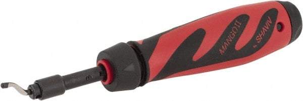 Shaviv - 4 Piece, High Speed Steel Blade, Hand Deburring Tool Set - B Blade Holder, For Hole Edge, Straight Edge - Apex Tool & Supply