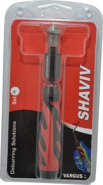 Shaviv - 3 Piece, High Speed Steel Blade, Hand Deburring Tool Set - FR Blade Holder, For Hole Edge - Apex Tool & Supply