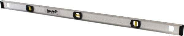 Empire Level - 48" Long 3 Vial I-Beam Level - Aluminum, Silver, 1 Level & 2 Plumb Vials - Apex Tool & Supply