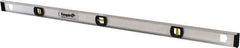 Empire Level - 48" Long 3 Vial I-Beam Level - Aluminum, Silver, 1 Level & 2 Plumb Vials - Apex Tool & Supply