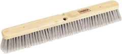 Harper Brush - 36" Smooth Surface Synthetic Push Broom - 3" Bristle Length, Wood Block, Threaded Handle Connection, Handle Sold Separately - Apex Tool & Supply