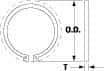 Thomson Industries - 0.078" Wide, Steel 1-1/2" External Retaining Ring - For Use with Linear Bearing SSU-24, SUPER-24, 243848 - Apex Tool & Supply