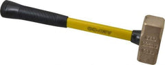 Ampco - 3 Lb Aluminum Bronze Nonsparking Sledge Hammer - 15" OAL, Fiberglass Handle - Apex Tool & Supply