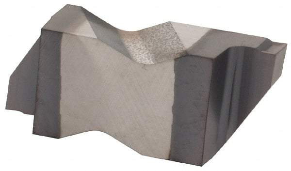 Kennametal - 3M225NG K Grade KC5025, 2.25mm Cutting Width Carbide Grooving Insert - 2.39mm Max Depth of Cut, Right Hand, 0.19mm Corner Radius, TiAlN Finish - Apex Tool & Supply