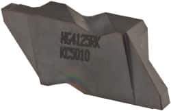 Kennametal - 4125NG K Grade KC5010, 3.18mm Cutting Width Carbide Grooving Insert - 3.81mm Max Depth of Cut, Right Hand, 0.19mm Corner Radius, TiAlN Finish - Apex Tool & Supply
