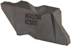 Kennametal - 4125NG K Grade KC5010, 3.18mm Cutting Width Carbide Grooving Insert - 3.81mm Max Depth of Cut, Right Hand, 0.19mm Corner Radius, TiAlN Finish - Apex Tool & Supply