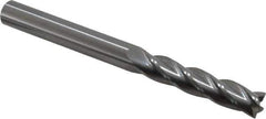 OSG - 3/8", 1-3/4" LOC, 3/8" Shank Diam, 4" OAL, 4 Flute, Solid Carbide Square End Mill - Single End, Uncoated, Spiral Flute, 30° Helix, Centercutting, Right Hand Cut, Right Hand Flute, Series 484 - Apex Tool & Supply
