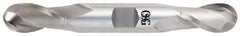 OSG - 11/32" Diam, 3/4" LOC, 2 Flute Solid Carbide Ball End Mill - Uncoated, Double End, 3-1/2" OAL, 3/8" Shank Diam, Spiral Flute - Apex Tool & Supply