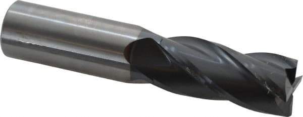 OSG - 1", 2-1/4" LOC, 1" Shank Diam, 5" OAL, 4 Flute, Solid Carbide Square End Mill - Single End, TiAlN Finish, Spiral Flute, 30° Helix, Centercutting, Right Hand Cut, Right Hand Flute, Series 464 - Apex Tool & Supply