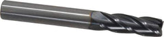 OSG - 3/8", 1-1/8" LOC, 3/8" Shank Diam, 3" OAL, 4 Flute, Solid Carbide Square End Mill - Single End, TiAlN Finish, Spiral Flute, 30° Helix, Centercutting, Right Hand Cut, Right Hand Flute, Series 464 - Apex Tool & Supply