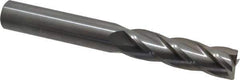OSG - 5/8", 2-1/4" LOC, 5/8" Shank Diam, 5" OAL, 4 Flute, Solid Carbide Square End Mill - Single End, Uncoated, Spiral Flute, 30° Helix, Centercutting, Right Hand Cut, Right Hand Flute, Series 464 - Apex Tool & Supply