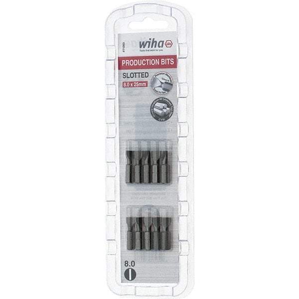 Wiha - Slotted Screwdriver Bits Reversible: NonReversible Blade Width (Inch): 5/16 - Apex Tool & Supply