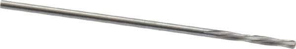 Magafor - #60 Solid Carbide 4 Flute Chucking Reamer - Spiral Flute, 0.0402" Straight Shank, 9/32" Flute Length, 1-5/16" OAL - Apex Tool & Supply