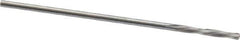 Magafor - #60 Solid Carbide 4 Flute Chucking Reamer - Spiral Flute, 0.0402" Straight Shank, 9/32" Flute Length, 1-5/16" OAL - Apex Tool & Supply
