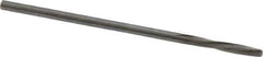 Magafor - 1.4986mm Solid Carbide 4 Flute Chucking Reamer - Spiral Flute, 0.059" Straight Shank, 25/64" Flute Length, 1-9/16" OAL - Apex Tool & Supply