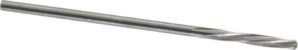Magafor - 1.5291mm Solid Carbide 4 Flute Chucking Reamer - Spiral Flute, 0.0602" Straight Shank, 25/64" Flute Length, 1-9/16" OAL - Apex Tool & Supply