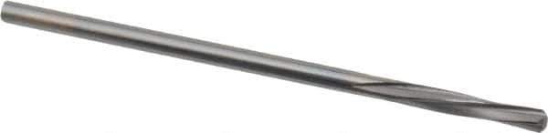 Magafor - 5/64" Solid Carbide 4 Flute Chucking Reamer - Spiral Flute, 0.078" Straight Shank, 7/16" Flute Length, 1-31/32" OAL - Apex Tool & Supply