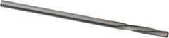 Magafor - #45 Solid Carbide 4 Flute Chucking Reamer - Spiral Flute, 0.0819" Straight Shank, 7/16" Flute Length, 1-31/32" OAL - Apex Tool & Supply