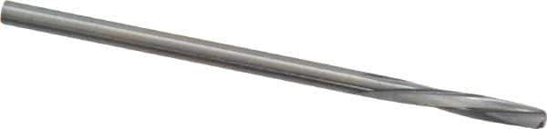 Magafor - #43 Solid Carbide 4 Flute Chucking Reamer - Spiral Flute, 0.089" Straight Shank, 7/16" Flute Length, 1-31/32" OAL - Apex Tool & Supply