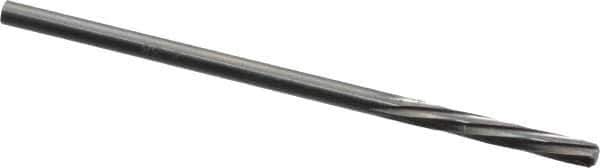 Magafor - 3/32" Solid Carbide 6 Flute Chucking Reamer - Spiral Flute, 3/32" Straight Shank, 19/32" Flute Length, 2-1/4" OAL - Apex Tool & Supply