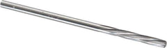 Magafor - 2.54mm Solid Carbide 6 Flute Chucking Reamer - Spiral Flute, 2.54mm Straight Shank, 19/32" Flute Length, 2-1/4" OAL - Apex Tool & Supply
