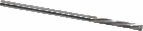 Magafor - 2.5705mm Solid Carbide 6 Flute Chucking Reamer - Spiral Flute, 0.1012" Straight Shank, 19/32" Flute Length, 2-1/4" OAL - Apex Tool & Supply