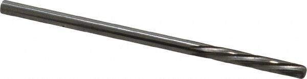 Magafor - #37 Solid Carbide 6 Flute Chucking Reamer - Spiral Flute, 0.1039" Straight Shank, 19/32" Flute Length, 2-1/4" OAL - Apex Tool & Supply