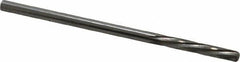 Magafor - #37 Solid Carbide 6 Flute Chucking Reamer - Spiral Flute, 0.1039" Straight Shank, 19/32" Flute Length, 2-1/4" OAL - Apex Tool & Supply