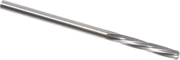 Magafor - 2.9007mm Solid Carbide 6 Flute Chucking Reamer - Spiral Flute, 0.1142" Straight Shank, 19/32" Flute Length, 2-1/4" OAL - Apex Tool & Supply