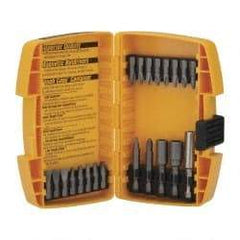 DeWALT - 21 Piece, Screwdriver Bit Set - #1, #2 & #3 Phillips, #1, #2 & #3 Square Recess, #6, #8 & #10 Slotted - Apex Tool & Supply