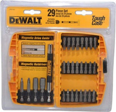 DeWALT - 29 Piece, Screwdriver Bit Set - #1, #2 & #3 Phillips, #1, #2 & #3 Square Recess, #6, #8 & #10 Slotted - Apex Tool & Supply
