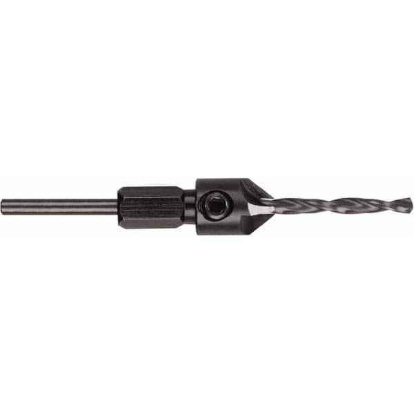 DeWALT - 3/4" Cutter Diam, 11/64" Drill Compatibility, 3-1/2" Overall Length, Adjustable Depth Drill Countersink - Apex Tool & Supply