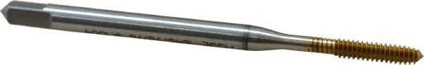 Emuge - #4-40 UNC 2BX Modified Bottoming Thread Forming Tap - High Speed Steel, TiN Finish, 2.205" OAL, 0.433" Thread Length, Series Rekord Druck-S - Apex Tool & Supply