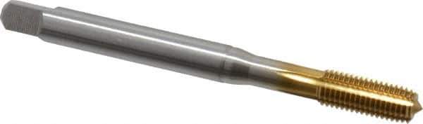 Emuge - 5/16-24 UNF 2BX Modified Bottoming Thread Forming Tap - Cobalt, TiN Finish, 3.543" OAL, 0.669" Thread Length, Right Hand Thread, Series Rekord Druck-S - Apex Tool & Supply