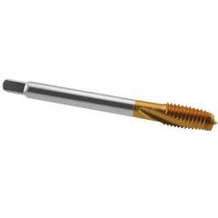 Emuge - 1/2-13 UNC 2BX Modified Bottoming Thread Forming Tap - Cobalt, TiN Finish, 4.331" OAL, 0.984" Thread Length, Right Hand Thread, Series Rekord Druck-S - Apex Tool & Supply