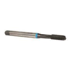 Emuge - 1/4-28 UNF 2BX 3 Flute Bright Finish Cobalt Straight Flute Machine Tap - Modified Bottoming, Right Hand Thread, 3.15" OAL, 0.669" Thread Length, Oversize - Exact Industrial Supply