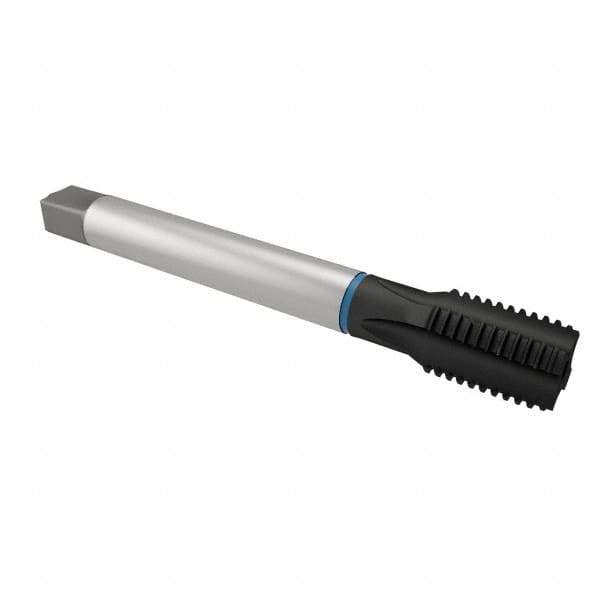Emuge - 3/4-10 UNC 2BX 4 Flute Nitride Finish Cobalt Straight Flute Machine Tap - Modified Bottoming, Right Hand Thread, 4.921" OAL, 1.181" Thread Length, Oversize - Apex Tool & Supply