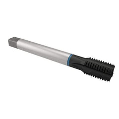 Emuge - 3/4-10 UNC 2BX 4 Flute Nitride Finish Cobalt Straight Flute Machine Tap - Modified Bottoming, Right Hand Thread, 4.921" OAL, 1.181" Thread Length, Oversize - Apex Tool & Supply