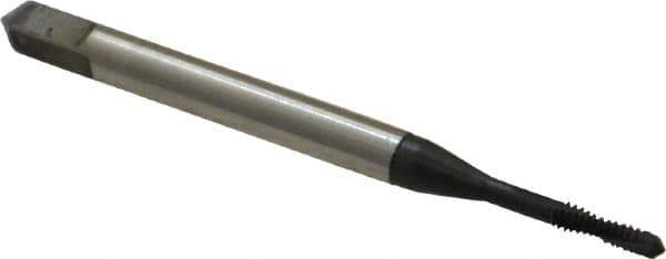 Emuge - #2-56 UNC 2 Flute 3BX Plug Spiral Flute Tap - Cobalt, Nitride Finish, 1.772" OAL, Left Hand Flute, Right Hand Thread, Series Rekord C-Ti - Apex Tool & Supply