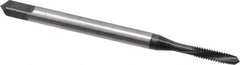 Emuge - #3-48 UNC 2 Flute 3BX Plug Spiral Flute Tap - Cobalt, Nitride Finish, 1.969" OAL, Left Hand Flute, Right Hand Thread, Series Rekord C-Ti - Apex Tool & Supply