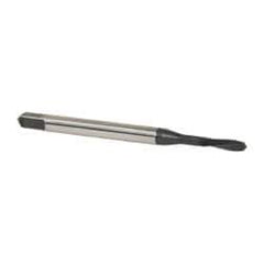 Emuge - #3-56 UNF 2 Flute 2BX Plug Spiral Flute Tap - Cobalt, Oxide Finish, 1.969" OAL, Left Hand Flute, Right Hand Thread, Series Rekord C-Ti - Apex Tool & Supply
