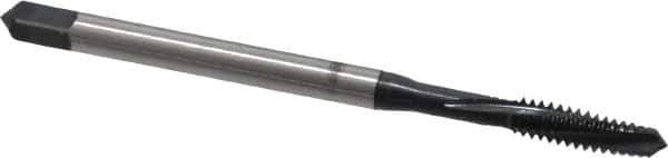 Emuge - #6-32 UNC 3 Flute 3BX Plug Spiral Flute Tap - Cobalt, Nitride Finish, 2.205" OAL, Left Hand Flute, Right Hand Thread, Series Rekord C-Ti - Apex Tool & Supply