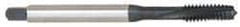 Emuge - 1/4-20 UNC 3 Flute 2BX Plug Spiral Flute Tap - Cobalt, Nitride Finish, 3.15" OAL, Left Hand Flute, Right Hand Thread, Series Rekord C-Ti - Apex Tool & Supply