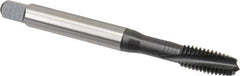 Emuge - 3/8-16 UNC 3 Flute 2BX Plug Spiral Flute Tap - Cobalt, Nitride Finish, 3.937" OAL, Left Hand Flute, Right Hand Thread, Series Rekord C-Ti - Apex Tool & Supply